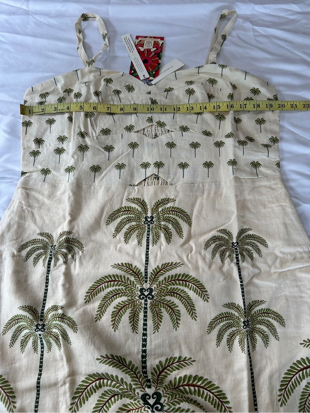 NWT Farm Rio Sleeveless Ruffle-Hem Maxi Dress - Picture 6 of 7